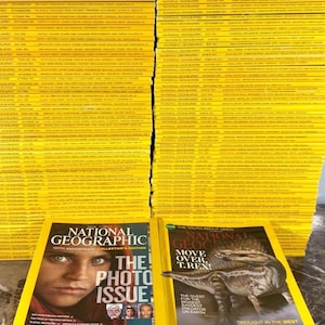 10 National Geographic Magazines 2000s+ Random Hand-Picked Bundle-Scrapbooking-Vision Board-Junk Journal-Very Good