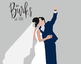 Personalisiertes digitales Hochzeitsportrait