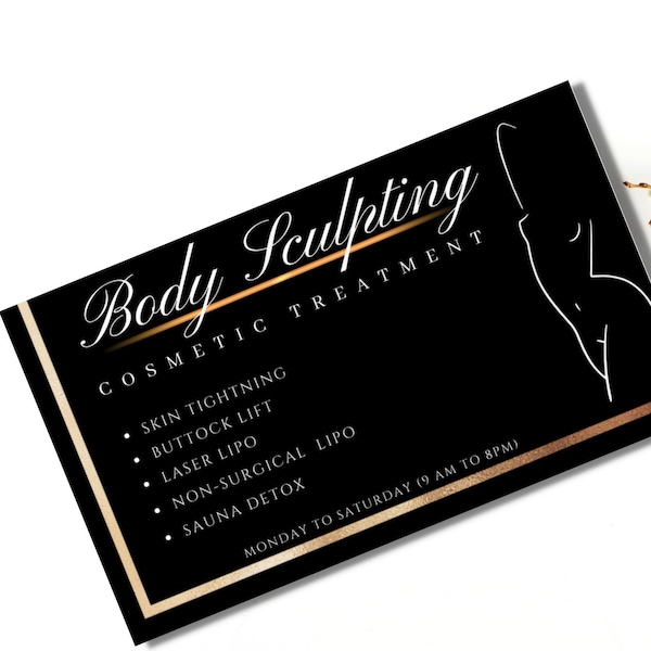 Business Card Body Contouring Etsy