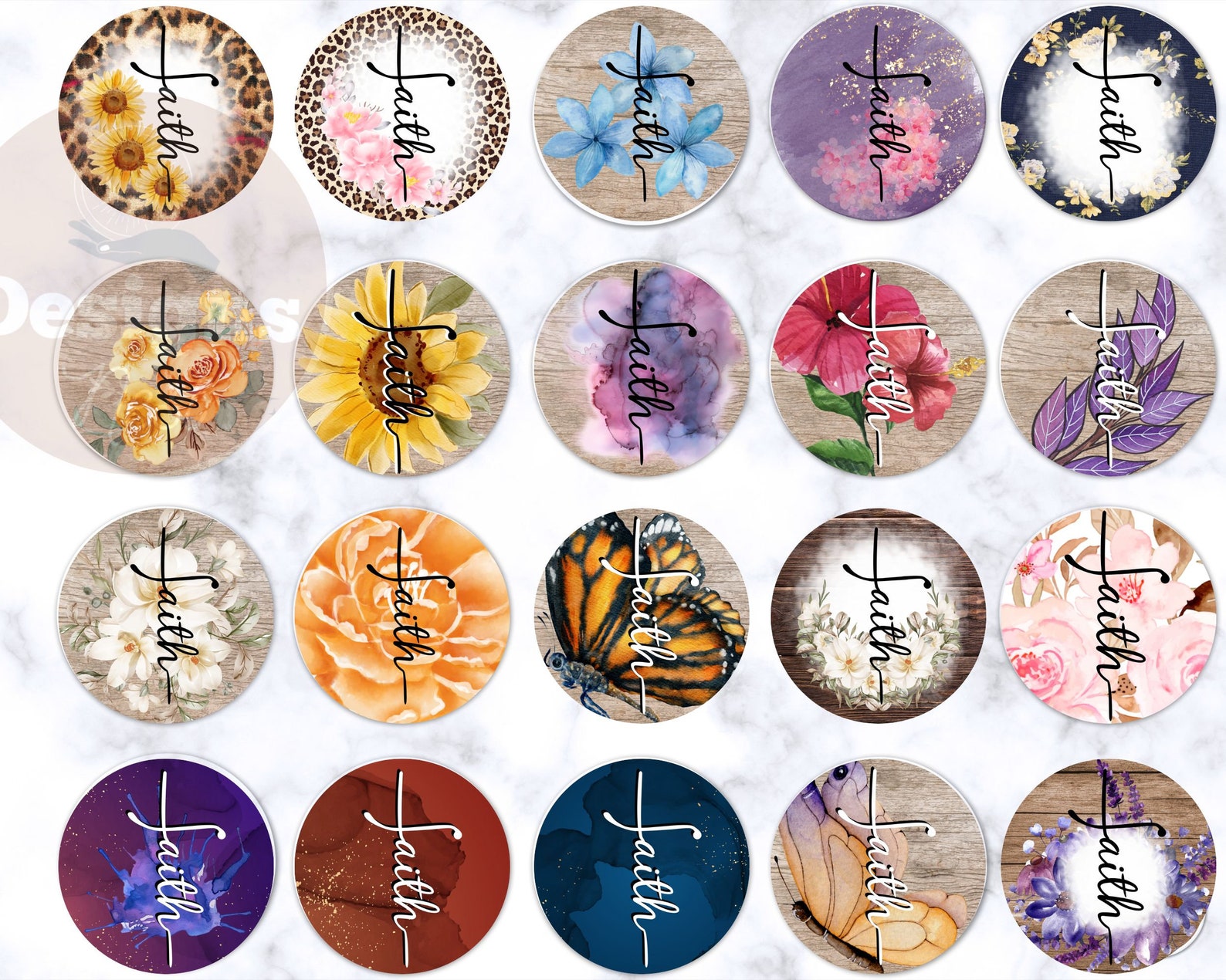 Faith Round Earring Design Bundle PNG, Christian Round Design ...