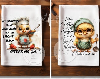 Funny Kitchen Towel Sublimation Bundle | Kitchen towel PNG  | Chicken Kitchen towel design | Kitchen Towel Sublimation Design