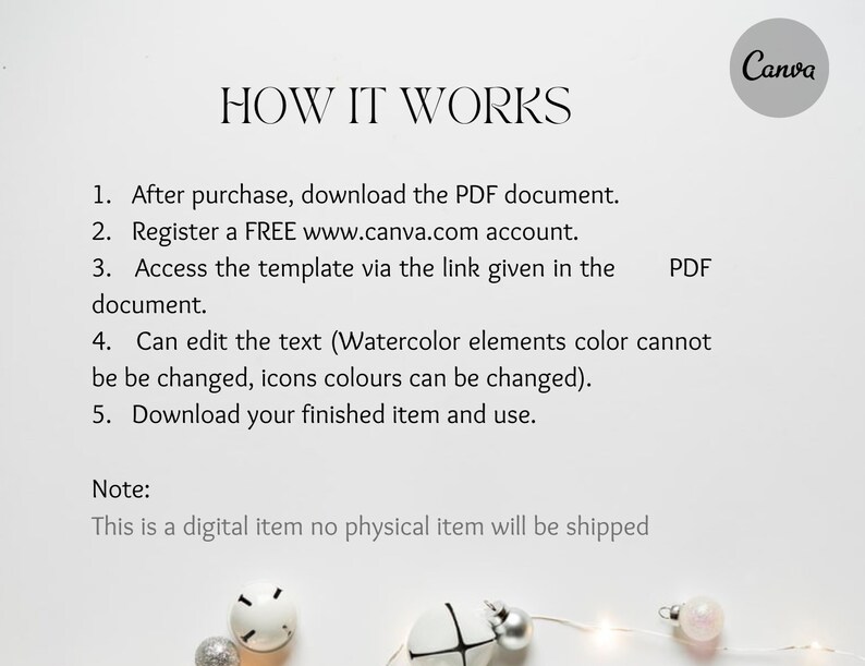 Editable Cookies Care Card, Printable Cookie Care Template, Blue Watercolor Bakery Care Guide, sugar cookie Care Instruction image 5