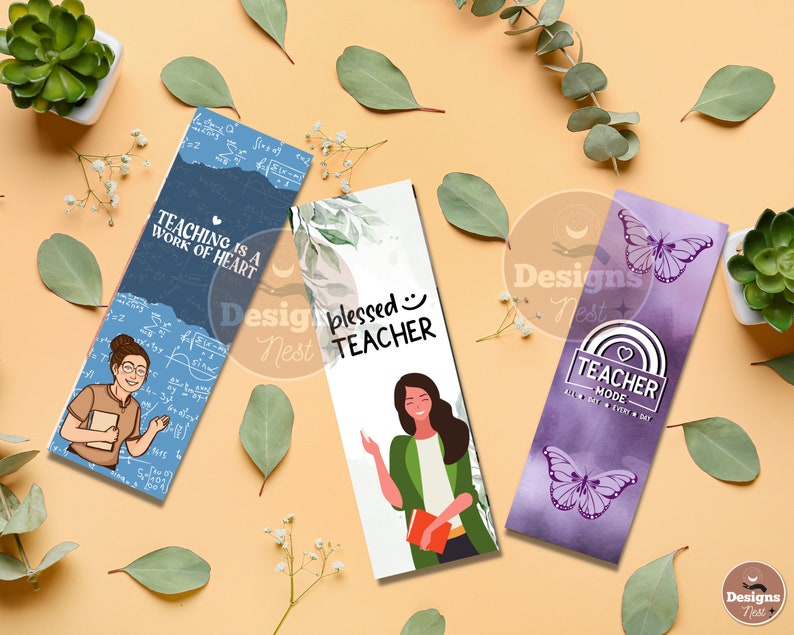 Teacher Bookmark Printable Teachers Bookmark PNG Teacher - Etsy