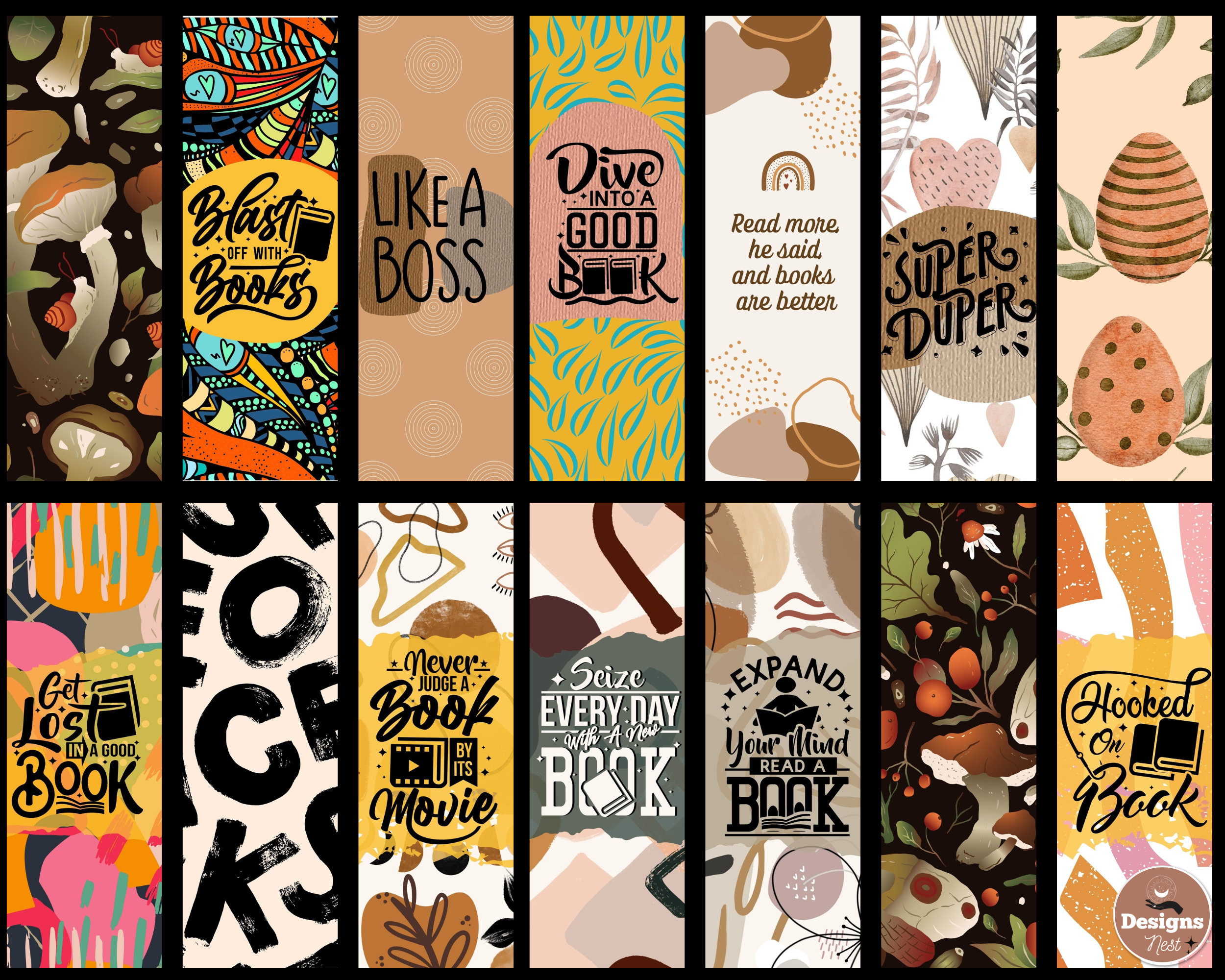 Bookmark Sublimation Designs MEGA BUNDLE Bookmark Wrap - Etsy Australia