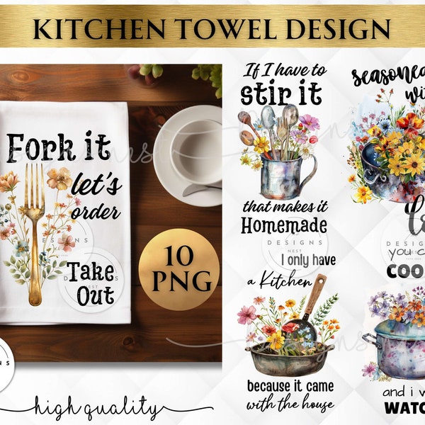 Funny Kitchen Towel Sublimation Bundle | Tea towel PNG  | Country Kitchen towel design | Kitchen Towel Sublimation Designs