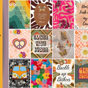 Retro Car Air Freshener PNG Bundle, 22 Retro Funny Car Air Freshener