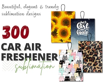 Air freshener freshener PNG bundle, 300 designs, car air freshener design,  air freshener sublimation design, digital download