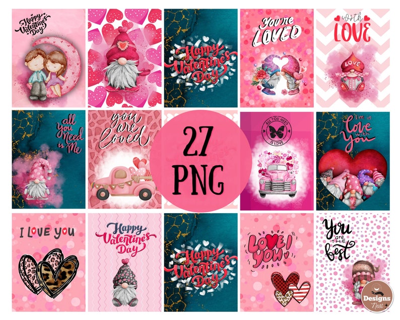 Valentines Day Air Freshener PNG Bundle 27 Designs Love Car Etsy