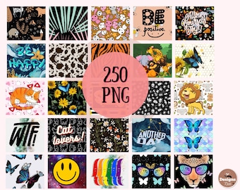 Mouse Pad Sublimation Design Bundle, 250 PNG Templates (Digital Download)