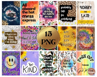 Funny Air freshener PNG bundle, 15 trendy funny quotes design, high quality car air freshener design,  air freshener sublimation design