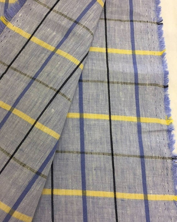 Genuine Irish Linen Luxury Fabric Blue Melange Comes With Free Etsy