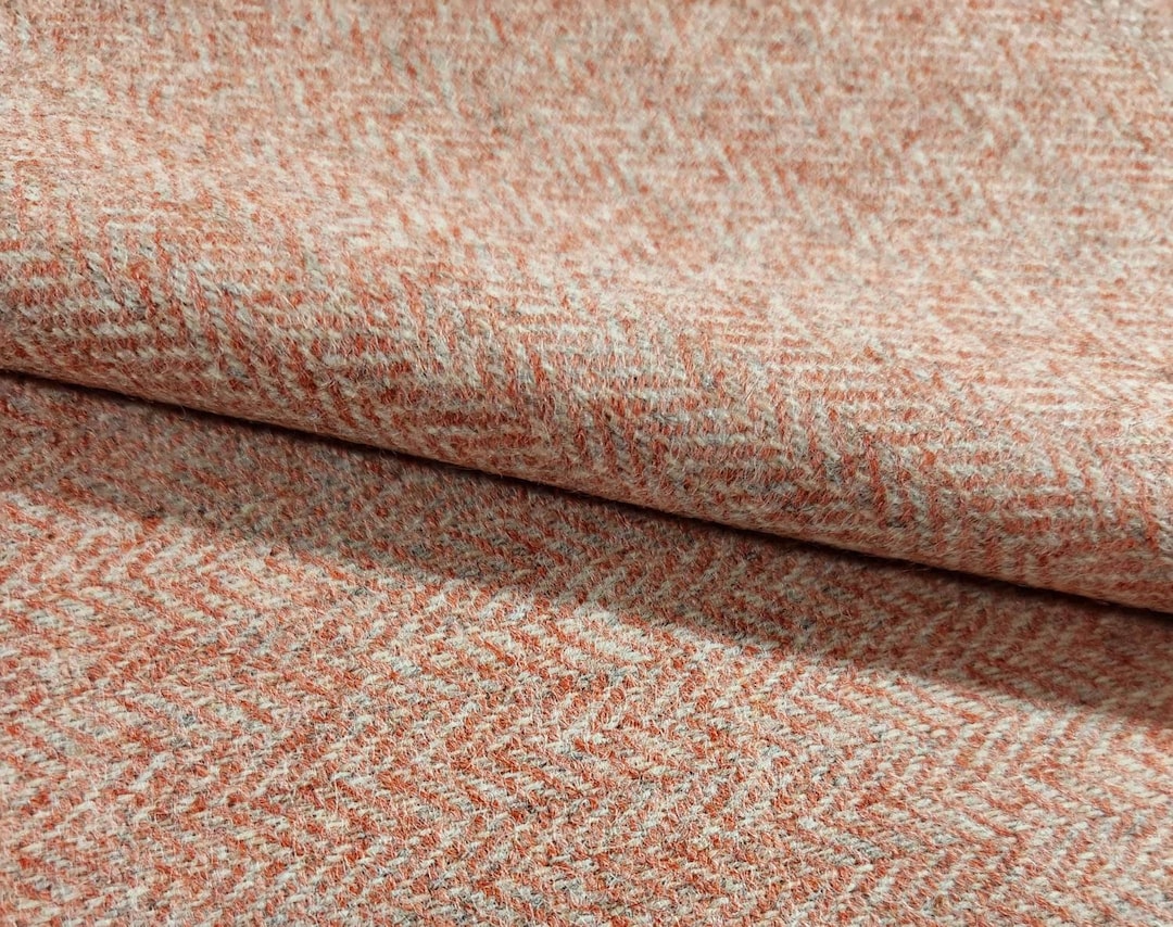 Bakewell Rose Herringbone Tweed 100 Pure Wool Tweed Woven Woolen