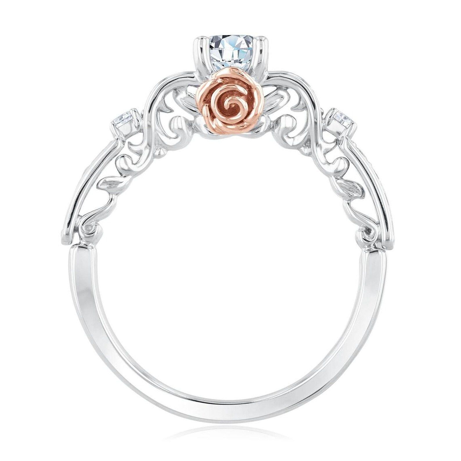 Enchanted Disney Fine Jewelry Belle's Rose CZ Diamond Etsy