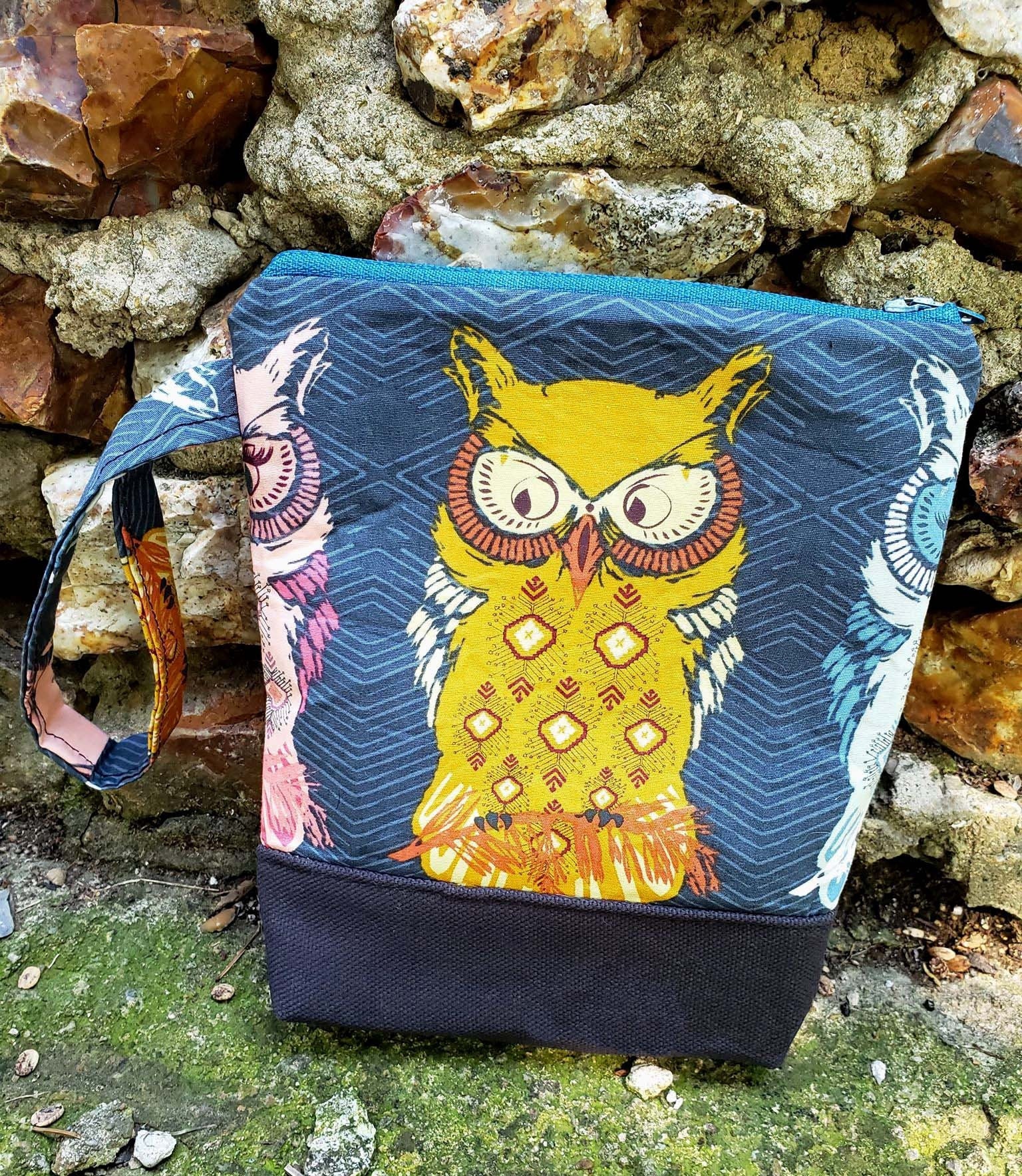 Vinatge Owl Clutch padded Bags & Purses Handbags Wristlets 