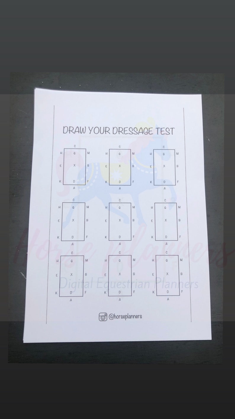 Horse Show Record Card Bundle Digital Etsy