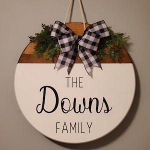 18 Inch Last Name Door Hanger