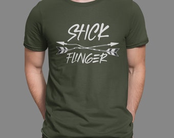 Stick Flinger Classic Heavy Cotton Adult T-Shirt - Archery T-Shirt