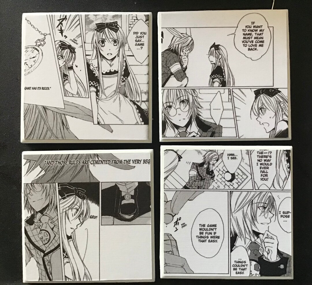 Alice in the Country of Hearts Manga Coasters set of 4 - Etsy