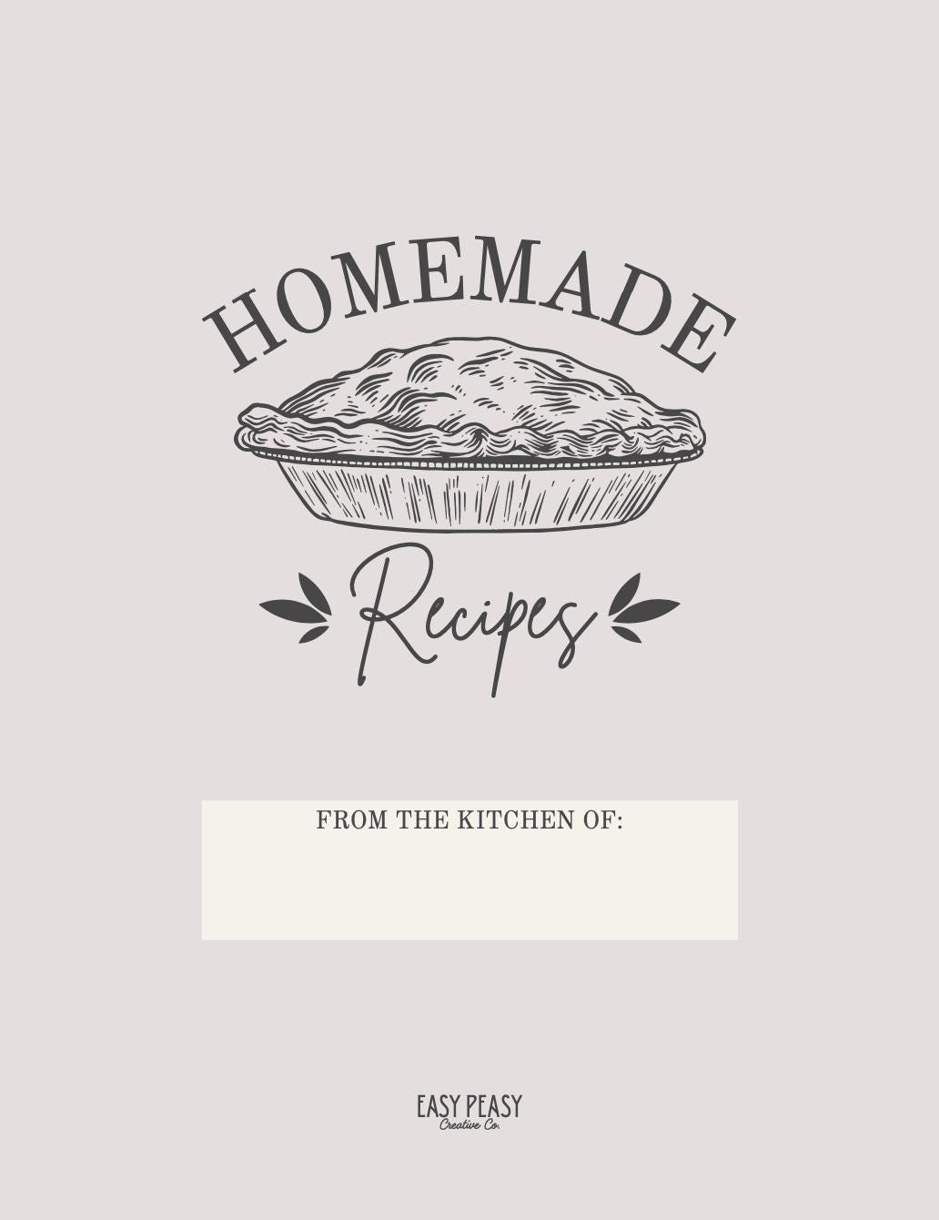 Recipe Card Template + Bonus Cookbook Title Page - Etsy