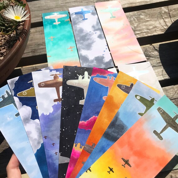 WW2 Plane Bookmarks Original Artworks - Etsy