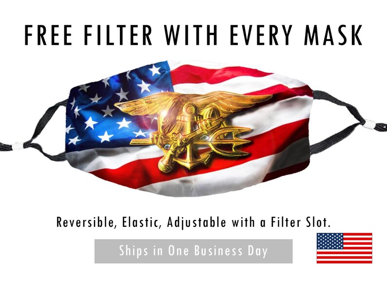 Navy SEAL Face Mask with Filter Elastic US Military Mask Etsy