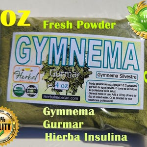 4oz Gymnema Leaf Powder, Organic Gymnema, Hierba Insulina, Gymnema sylvestre tea, gurmar leaf powder