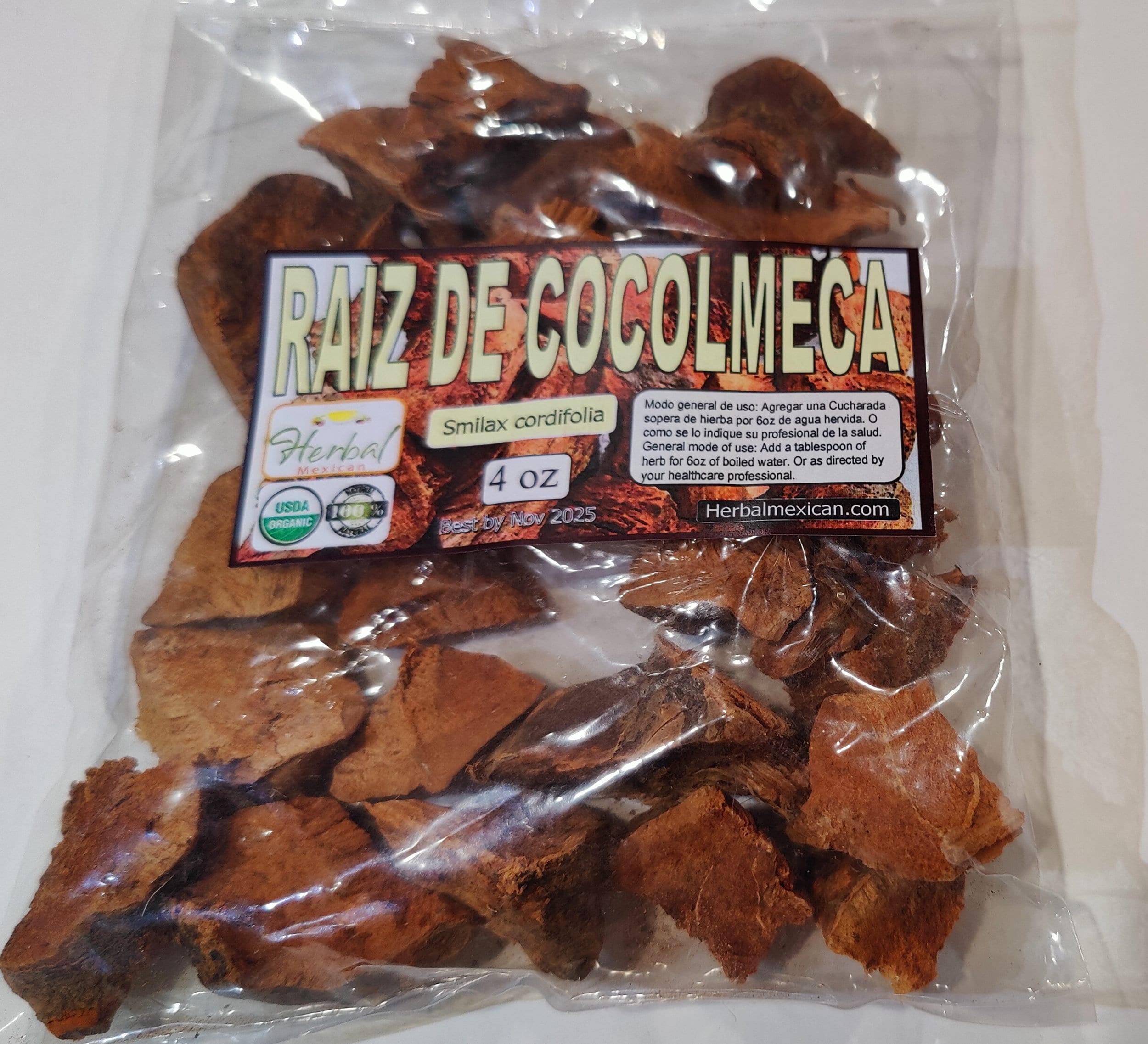 Cocolmeca 4oz Herbal Tea Raiz De Cocolmeca Mexican Herbs Smilax