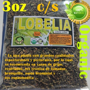 Lobelia, Lobelia inflata, lobelia herb, Organic lobelia leaf 3oz !!!