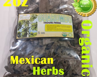 Guarumo Hierba Te, guarumbo, yagrumo, yarumo, Chancarro, Cecropia peltata 2oz !!!