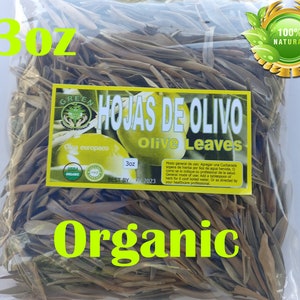Hojas de Olivo, Olive leaf leaves, Whole organic olive leaves Natural 3oz !!!
