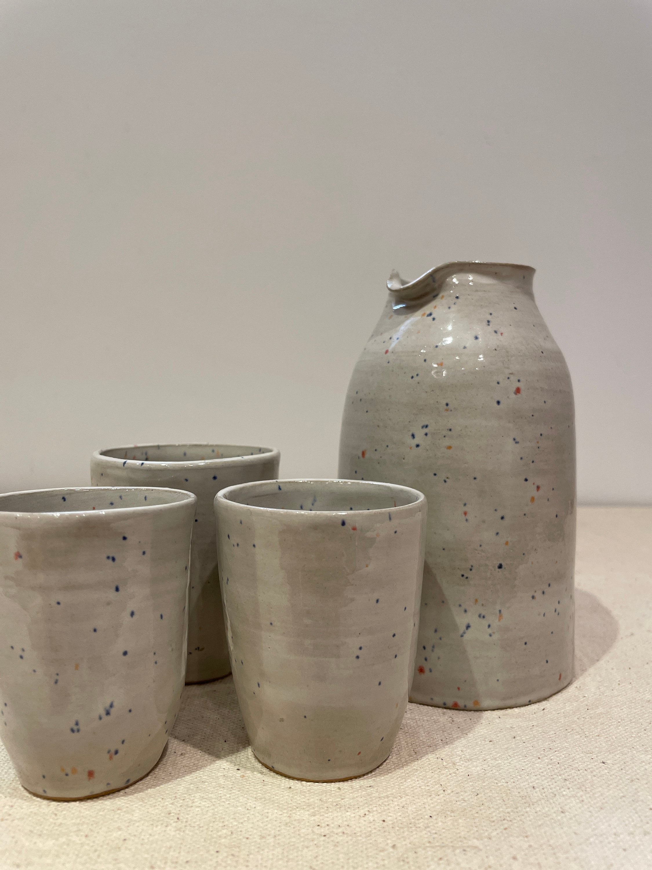 Small 4 piece saki set handmade ceramic sake decanter and Etsy