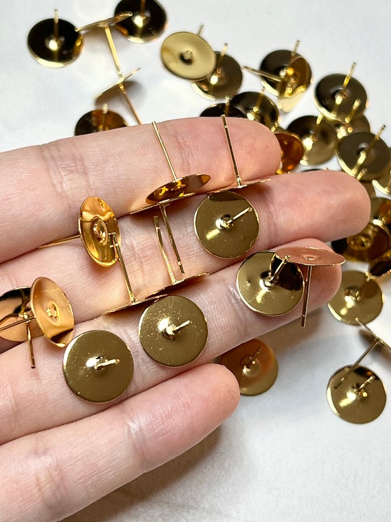 14k gold earring posts findings deals