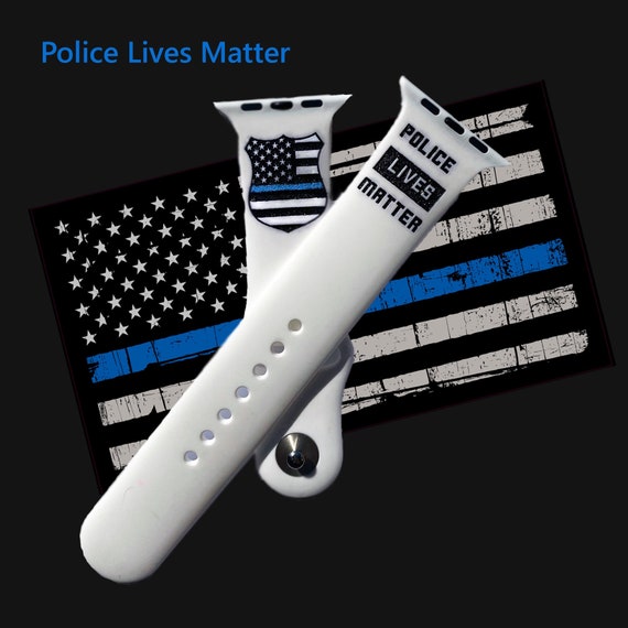 Police Lives Matter Thin Blue Line Apple Watch Band all Etsy