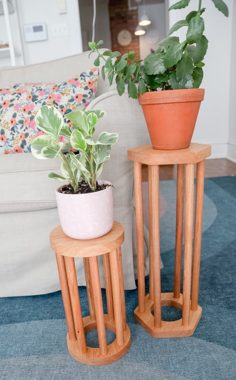 Plant Stand/vase Stand/hexagon Plant Stand/wood Plant Etsy