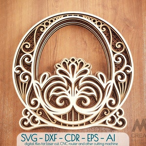 Letra O en capas, letras en capas SVG, letras multicapa, letras SVG DXF, letras cortadas con láser, letras Cricut, letras Svg de monograma