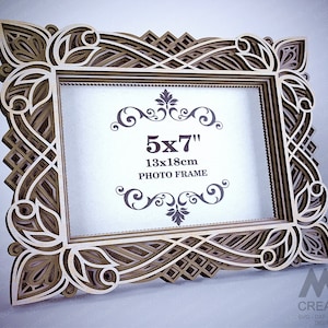 Multilayer Frame Svg, 5x7 Picture Frame Svg, Laser Cut Frame SVG DXF, Layered Mandala Frame Dxf, 3d Layer Frame, Glowforge Frame Svg - F21