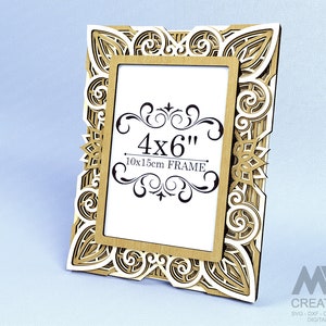 Multilayer Frame SVG DXF, 4x6 Photo Frame Svg, Laser Cut Picture Frame ...