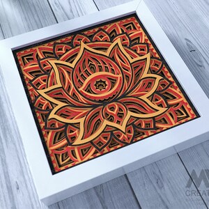 Multilayer Lotus SVG, Layered Flower Lotus With Evil Eye Symbol, Flower ...