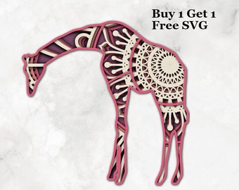 Download Giraffe Mandala Svg Etsy