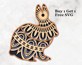 Download Bunny Mandala Svg Etsy