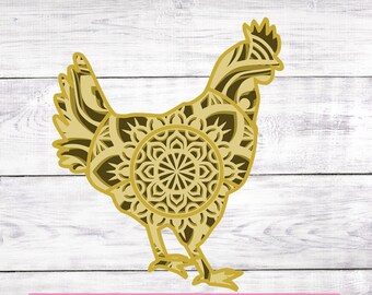 Download Mandala Chicken Svg Etsy