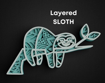 Download Sloth Mandala Etsy