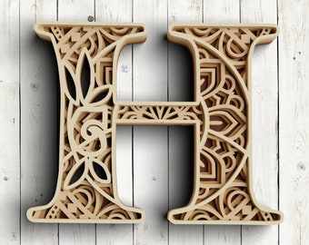 Download Mandala Letter H Etsy
