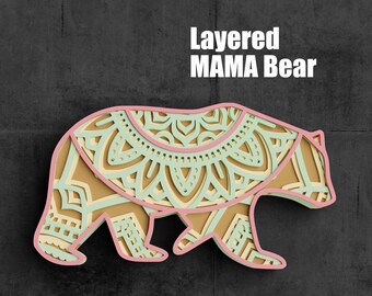 Download Mandala Mama Bear Etsy