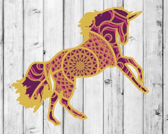 Download Layered Unicorn Svg Etsy