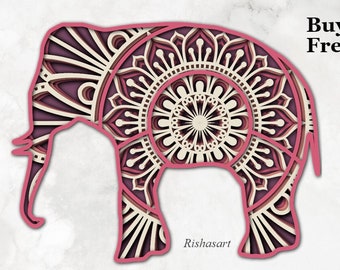 Download Layered Elephant Svg Etsy