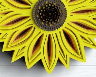 Download Sunflower Mandala Svg Etsy