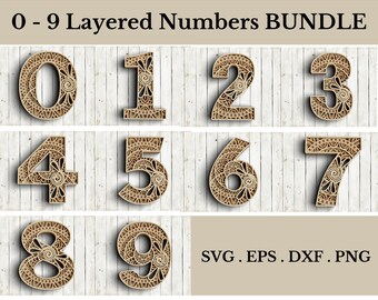 Download Mandala Numbers Svg Etsy