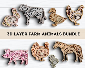 Download Wood Layered Animals Etsy