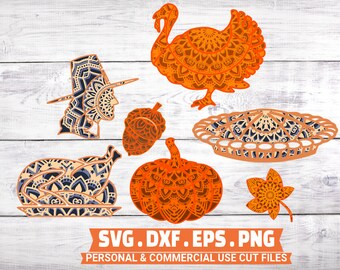 Download Mandala Turkey Svg Etsy 3D SVG Files Ideas | SVG, Paper Crafts, SVG File